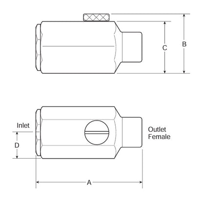 Wilkerson In-Line Air Lubricator