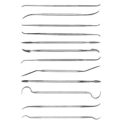 Grobet 6'' Die Sinker Riffler Files - 12 piece Riffler Set - ArtcoTools.com