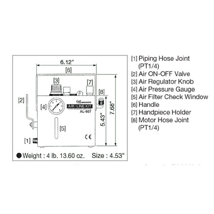 NSK Nakanishi AL807 Air Filter/Oiler Unit - ArtcoTools.com