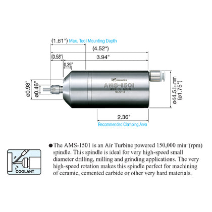 NSK MS Series Air Turbine Spindle - 150,000 rpm - ArtcoTools.com