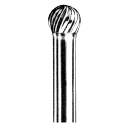 Carbide Bur, Ball Shape, 1/4