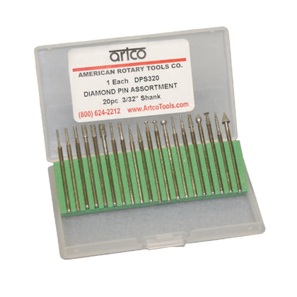 Artco Diamond Pin Set — 3/32''dia. shanks - ArtcoTools.com
