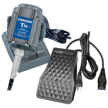 Foredom® M.TXB-TXR Bench Type Motor, TXR-1 Foot Control, Key Tip Shafting, 115V - ArtcoTools.com