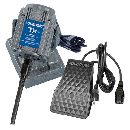 Foredom® M.TXBH-TXR Bench Type Motor, TXR-1 Foot Control, Square Drive Shafting, 115V - ArtcoTools.com