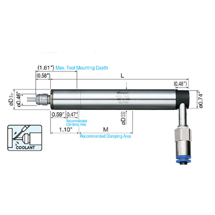 NSK MSS-19 Series 90 degree Air Spindle - ArtcoTools.com