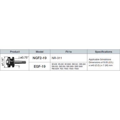 NSK Nakanishi Grindstone Flange - ArtcoTools.com