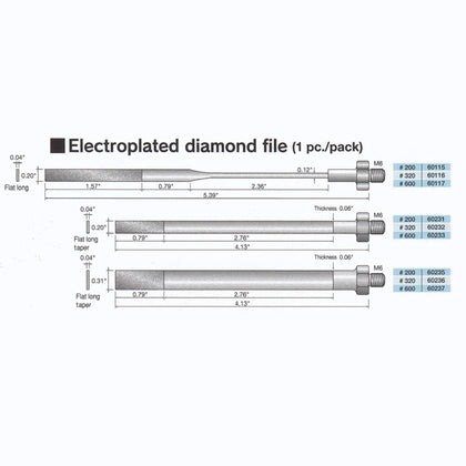 NSK Nakanishi Sheenus Ultrasonic Electroplated Diamond Files - ArtcoTools.com