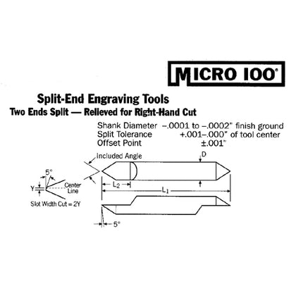 Two Split End Engraving Cutter - ArtcoTools.com