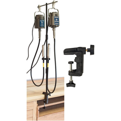 Foredom® MAMH-1 Flexshaft Double Motor Hanger with Bench Clamp - ArtcoTools.com